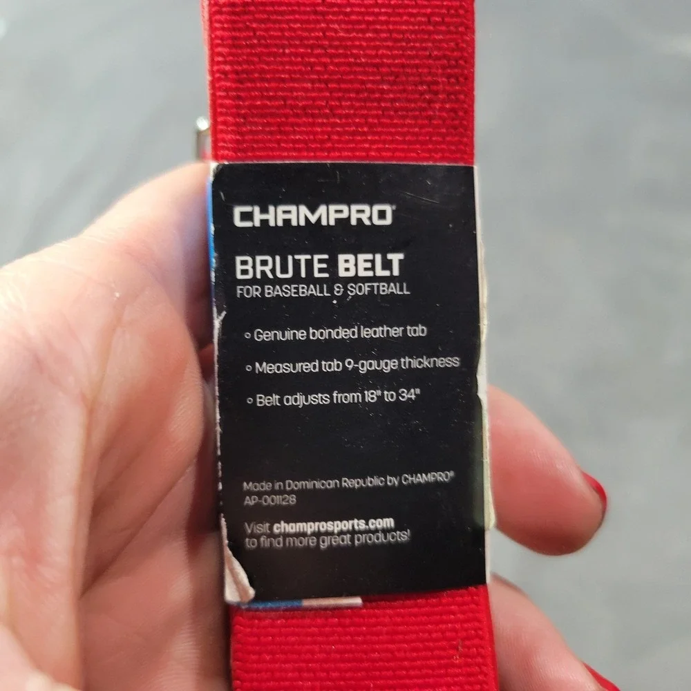 Champro Youth Brute‎ Belt Red Baseball Softball 1.25 Inch Wide
